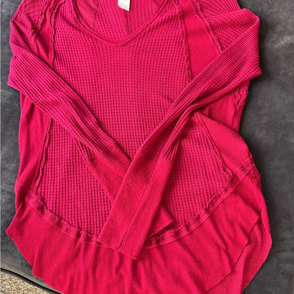 We The Free Fuchsia Long Sleeve Tunic top